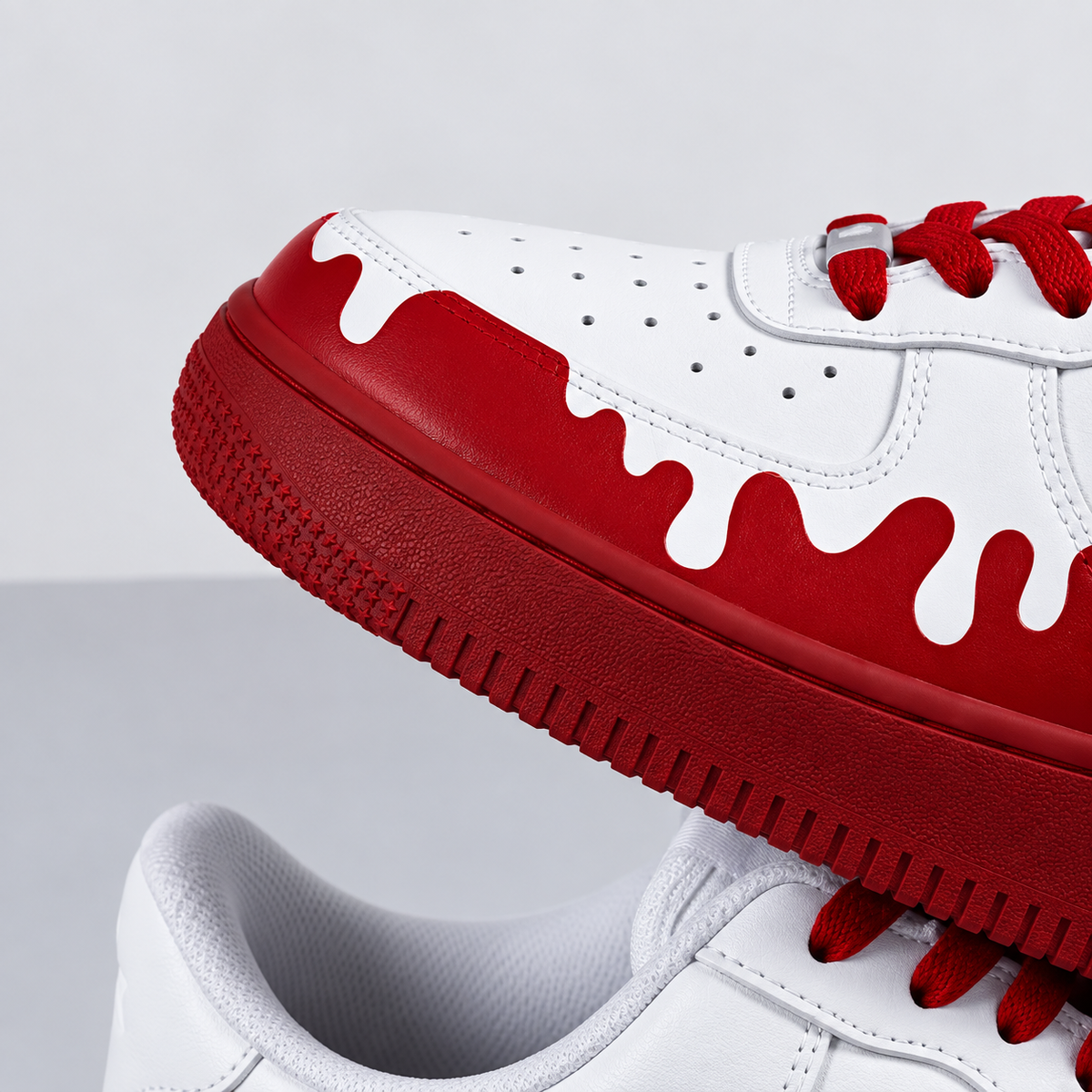 Custom Sneaker Red Drip