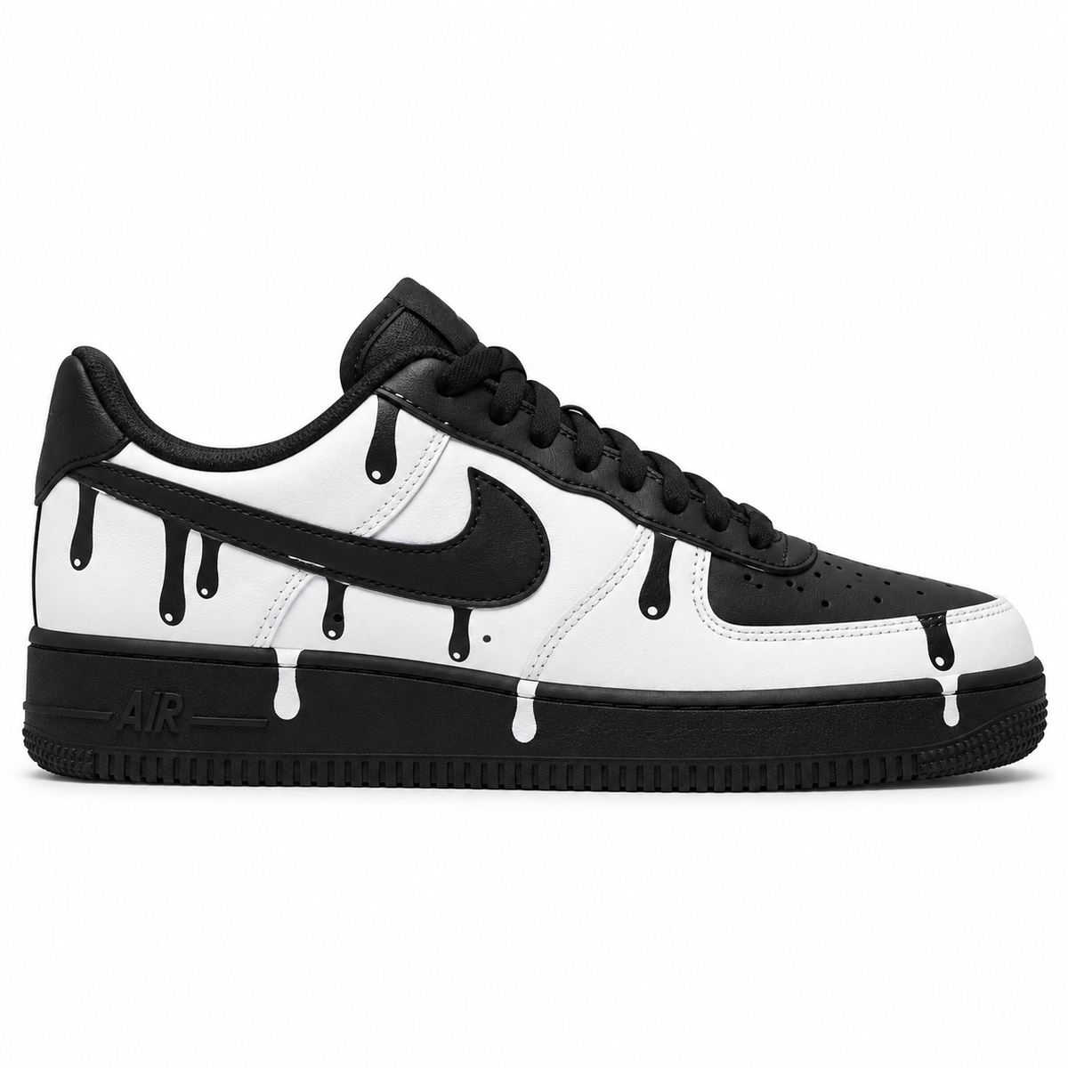 Black White Drip Custom Sneaker