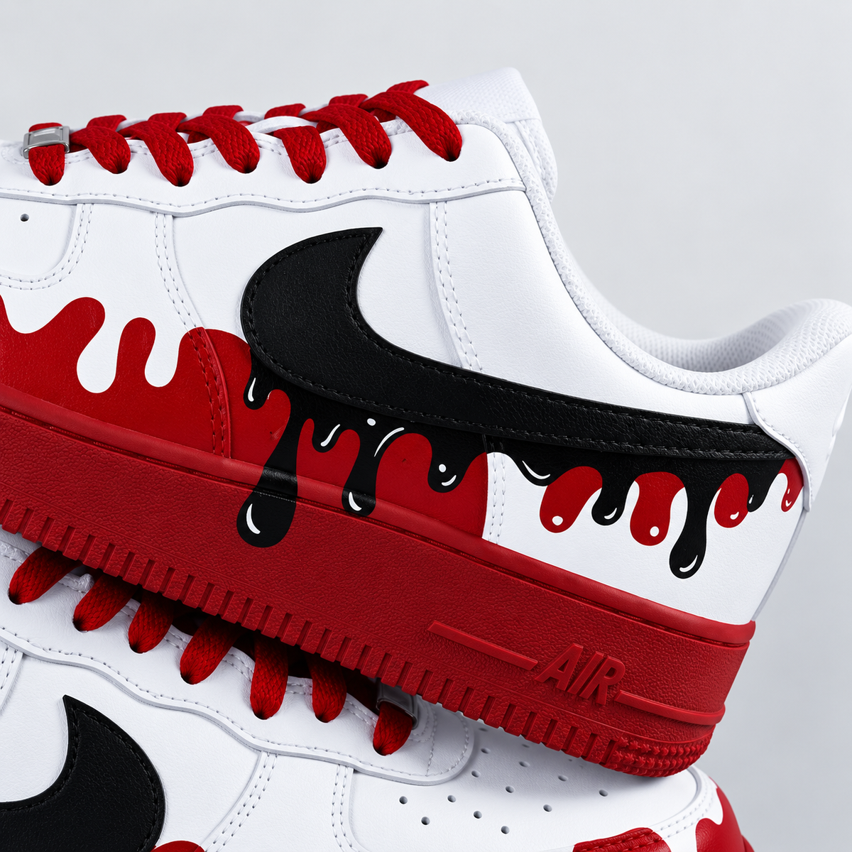 Custom Sneaker Red Drip