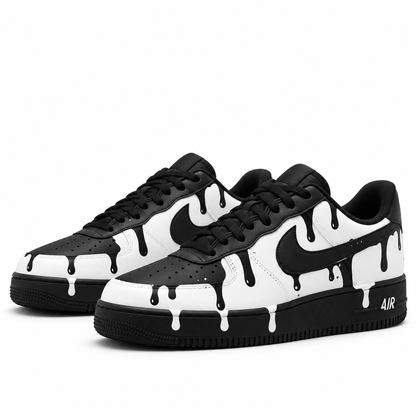 Black White Drip Custom Sneaker