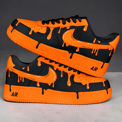Halloween Orange Drip Custom