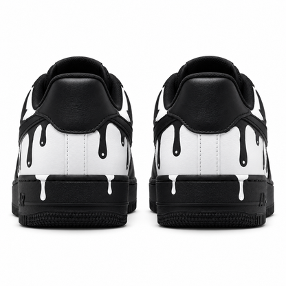 Black White Drip Custom Sneaker