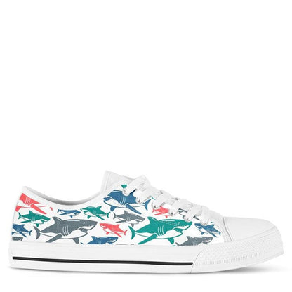 Low Top - Shark Shoes, Colorful Shark Sneakers